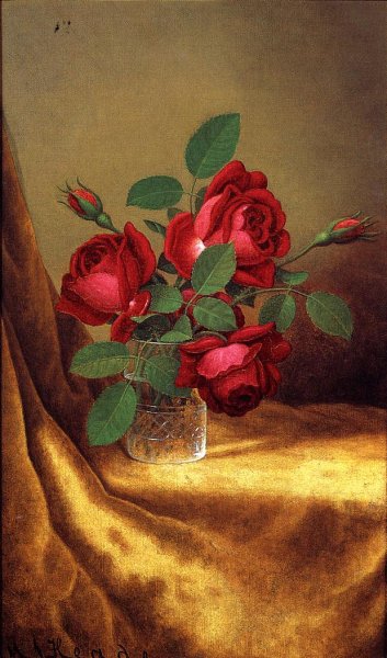 Red Roses In A Crystal Goblet