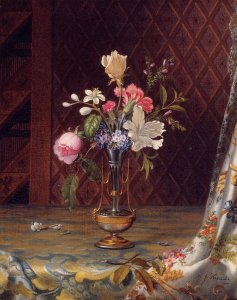 Victorian Still Life With Apple Blossoms