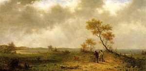 Two Hunters In A Landscape